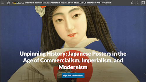 screenshot for digital exhibition, unpinning history