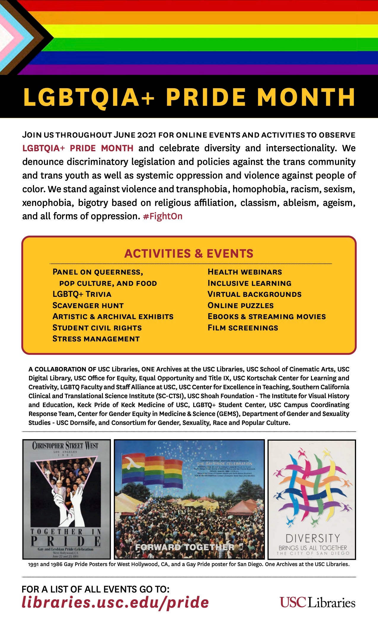 USC Libraries Pride flyer