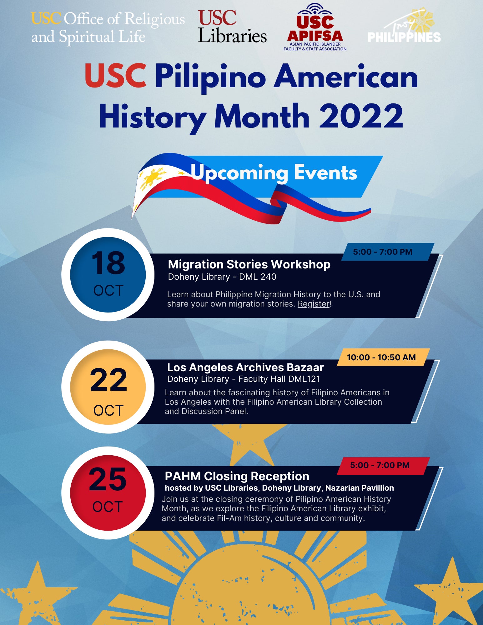 Pilipino American History Month Events