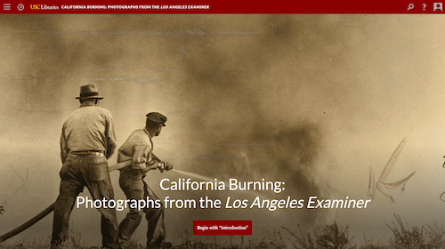 California Burning Digital Exhibit Screenshot