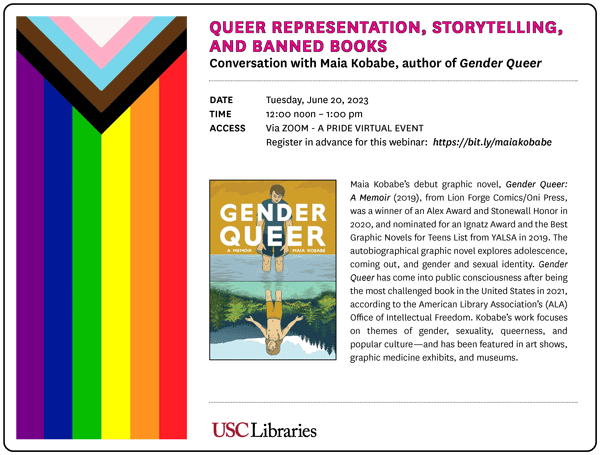 QUEER REPRESENTATION, STORYTELLING, AND BANNED BOOKS Conversation with Maia Kobabe, author of Gender Queer