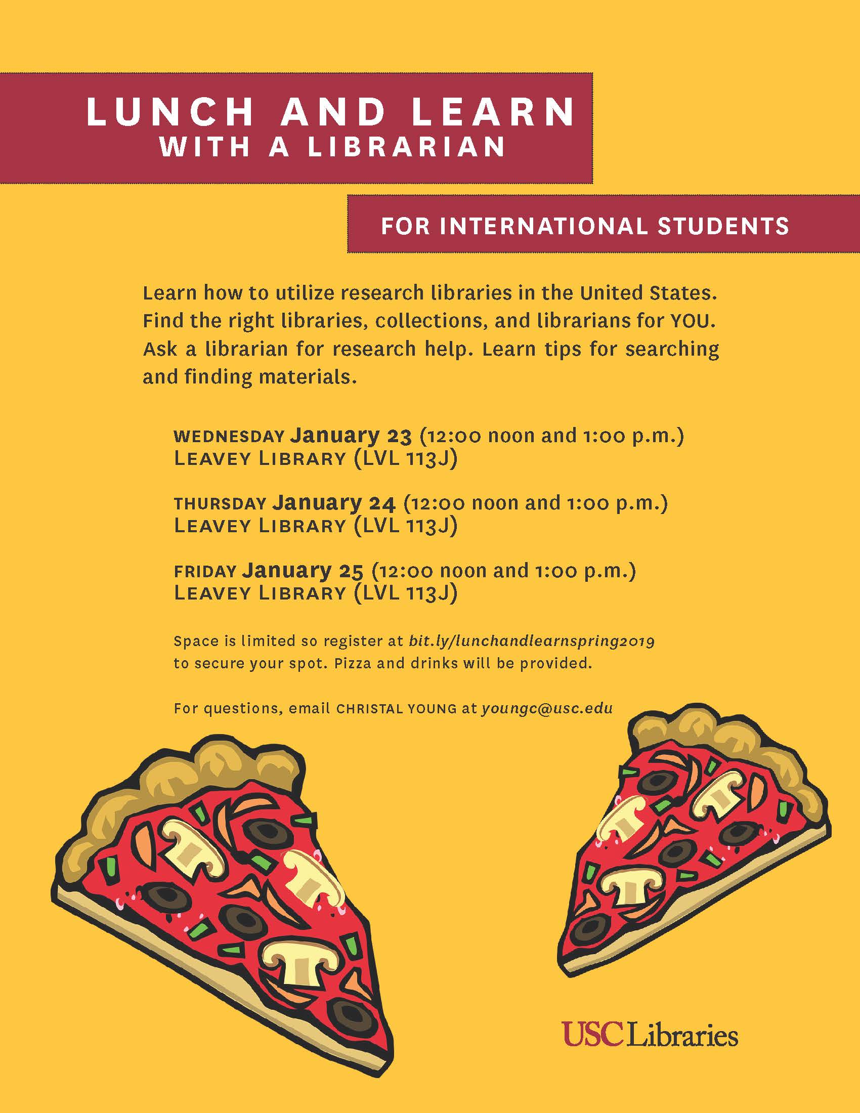 Lunch and Learn with a Librarian for International Students 