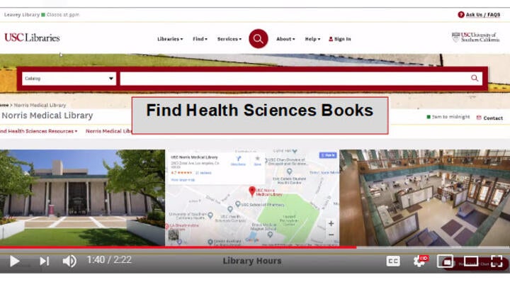 Find Health Sciences Books Video Tutorial