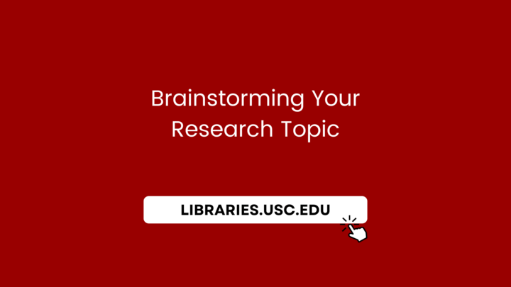 Brainstorming Your Research Topic (title slide)