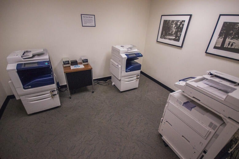 Photocopiers and printers in the Norris Medical Library