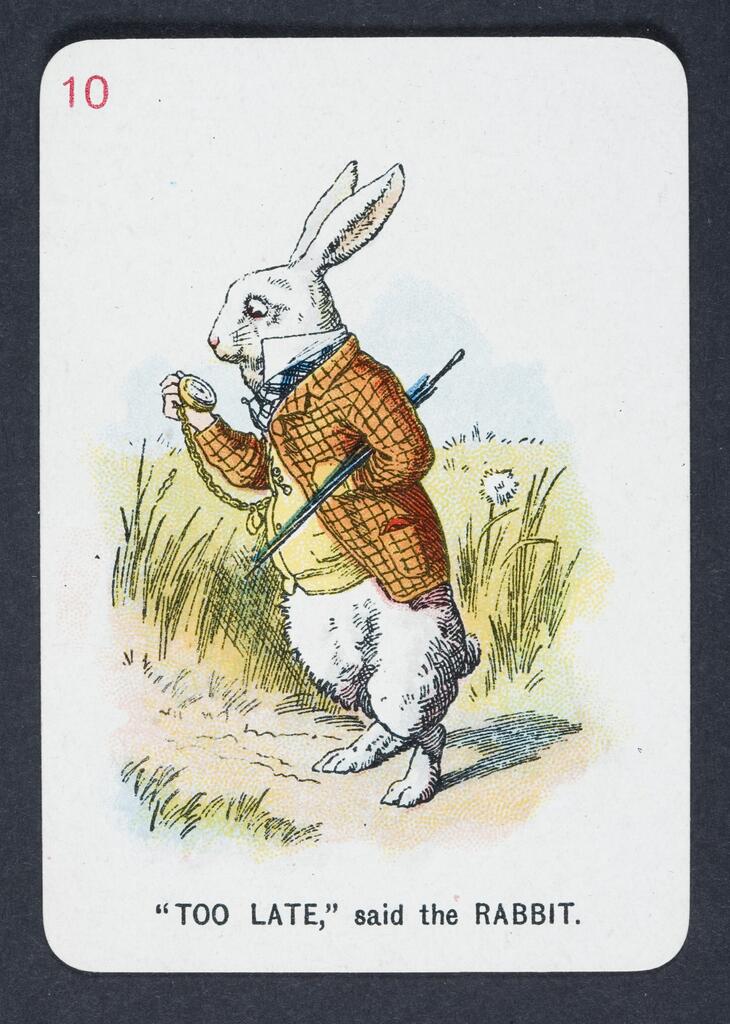 Alice in Wonderland Playing Cards. Rabbit