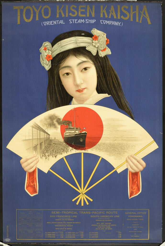 Poster from the Oriental Steam-Ship Company, 1917