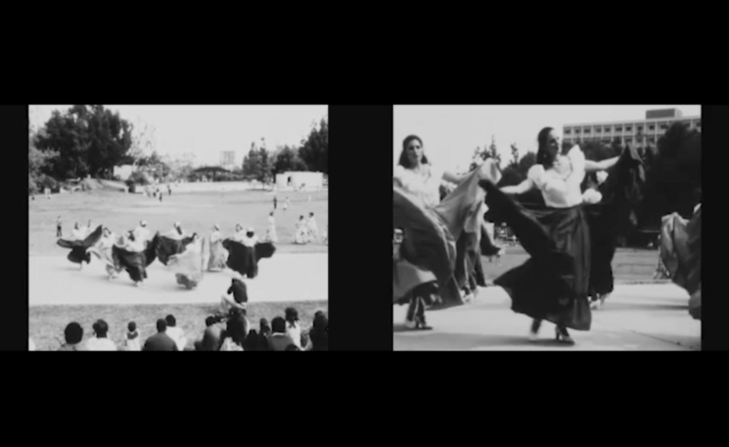 A screenshot from the Dance Heritage Video Archive's footage of the 1979 Danzantes Unidos Festival