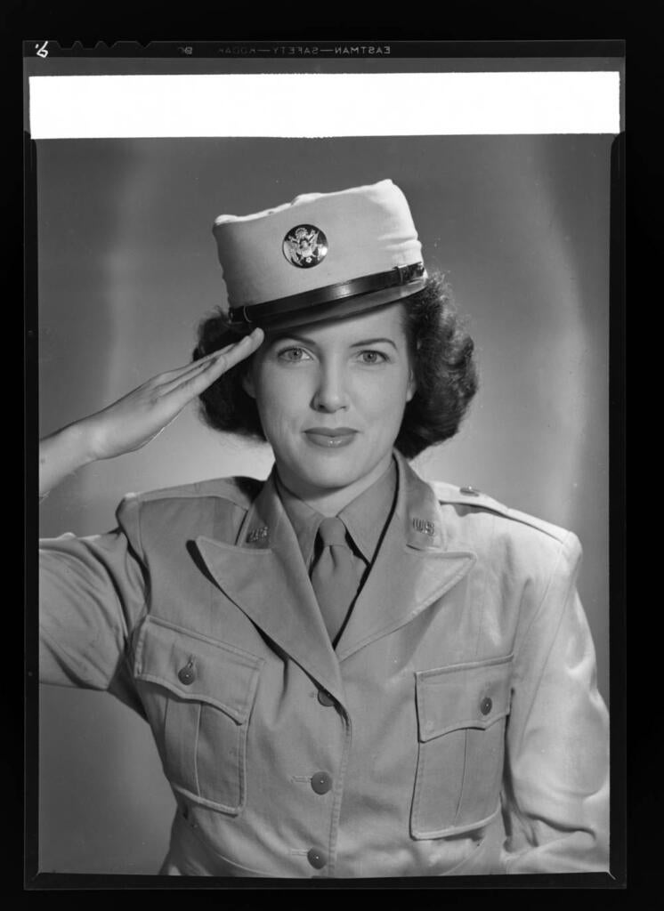 Woman in Women’s Army Auxiliary Corps (WAAC) uniform, 1942